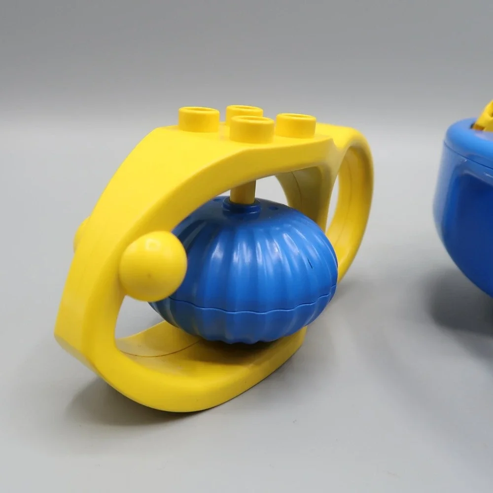 Vintage 1983 Lego Duplo Fish Rattle & Sauser Spinning 2 Piece Set Sensory
